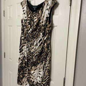 Women’s brown printed dress in size 14 W.